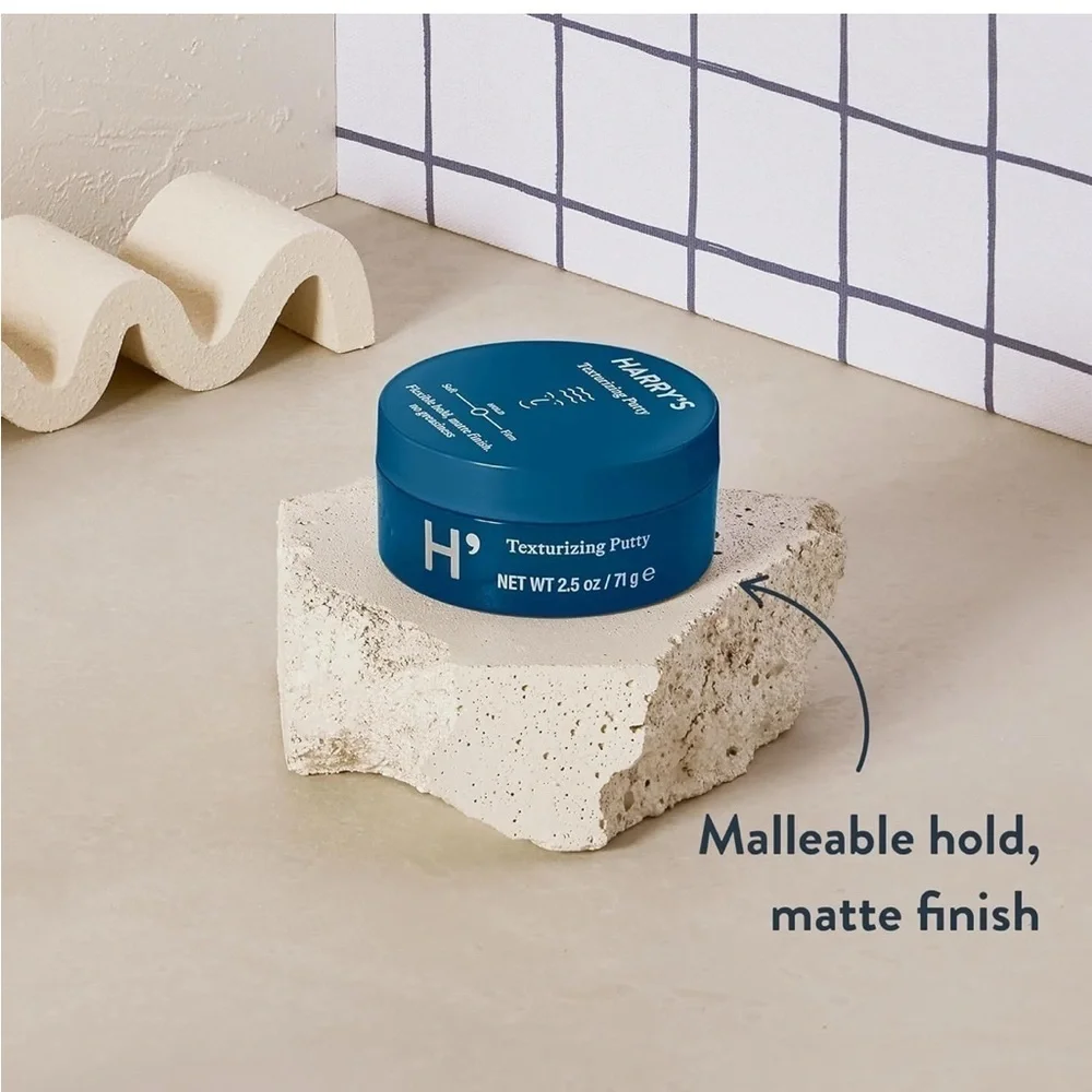 Harry Men's Hair Texturizing Putty, Medium Hold with Matte Finish, 2.5 oz (D04)
